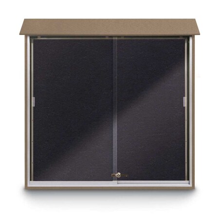 United Visual Products Outdoor Enclosed Combo Board, 72"x36", Bronze Frame/Black & Apricot UVCB7236ODBZ-BLACK-APRICOT